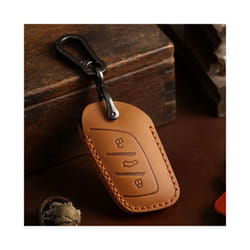 ful Car Remote Smart Key Cover Case Holder Shell For MG ZS EV MG6 EZS - brown