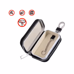 Key Cover Car RFID Signal Blocker Premium Key Fob Faraday Box Anti-Theft - A