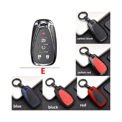 ABS Carbon fiber Car Remote Smart Key Case Cover For chevrolet cruze - E, carbon black