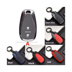 ABS Carbon fiber Car Remote Smart Key Case Cover For chevrolet cruze - A, red