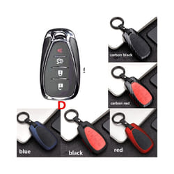 ABS Carbon fiber Car Remote Smart Key Case Cover For chevrolet cruze - D, carbon red
