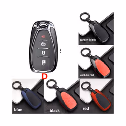 ABS Carbon fiber Car Remote Smart Key Case Cover For chevrolet cruze - D, blue