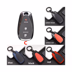 ABS Carbon fiber Car Remote Smart Key Case Cover For chevrolet cruze - C, carbon black