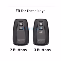 Leather Car Key Case For Toyota Camry CHR Prius Corolla RAV4 Prado 2017 - A 2 Button Blue