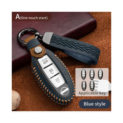 Car key cover case for nissan juke leaf micra k12 note patrol qashqai - brown