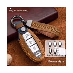 Car key cover case for nissan juke leaf micra k12 note patrol qashqai - Black