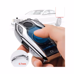 TPU Car Fully Key Case LED Display Key Cover Case for BMW 5 7 series - 1 pcs red