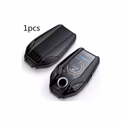 TPU Car Fully Key Case LED Display Key Cover Case for BMW 5 7 series - 1 pcs black
