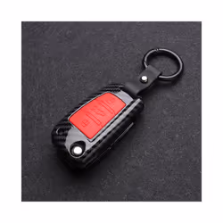 ABS Carbon fiber  Car Key Cover Protector Case For Audi A3 A4 A5 C5 C6 - A-carbon red
