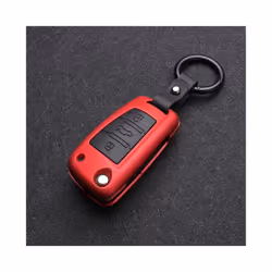 ABS Carbon fiber Car Key Cover Protector Case For Audi A3 A4 A5 C5 C6 - A-red