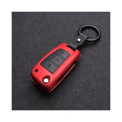 ABS Carbon fiber  Car Key Cover Protector Case For Audi A3 A4 A5 C5 C6 - A-red