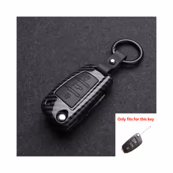 ABS Carbon fiber  Car Key Cover Protector Case For Audi A3 A4 A5 C5 C6 - A-red