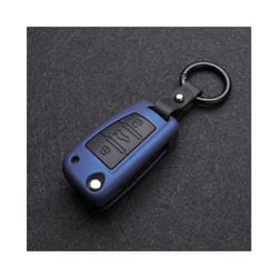ABS Carbon fiber  Car Key Cover Protector Case For Audi A3 A4 A5 C5 C6 - A-blue