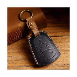 Luxury Leather Car Key Case Cover Fob Protector Keychain Accessories - 5 Button Blue