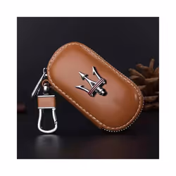 Car zipper key case car key protection bag for Maserati Levante Ghibli - brown