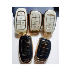 Car TPU Key Case Holder Cover For Hyundai Creta I10 I20 Tucson Solaris - A key white