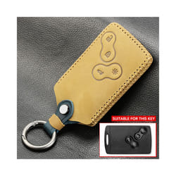 Leather Car Key Cover Case for Renault Clio Megan 3 Kaptur Fluence NEMA - Brown
