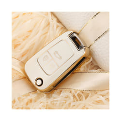 Car Key Case Cover For Chevrolet Cruze Aveo Trax Sail Malibu Captiva - white