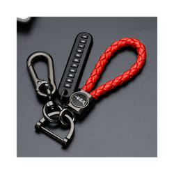 Carbon Car Remote Key Case Cover For Mazda 3 Axela CX4 CX5 CX 5 CX8 CX9 - Red keychain