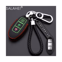 Leather Car Key Case Cover For Nissan Tidda Livida X-Trail T31 T32 Qashqai - A-luminous