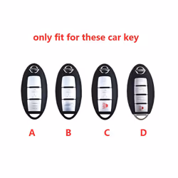 Leather Car Key Case Cover For Nissan Tidda Livida X-Trail T31 T32 Qashqai - A-luminous