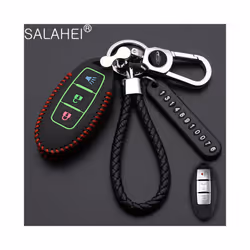 Leather Car Key Case Cover For Nissan Tidda Livida X-Trail T31 T32 Qashqai - C-luminous