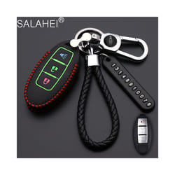 Leather Car Key Case Cover For Nissan Tidda Livida X-Trail T31 T32 Qashqai - C-luminous