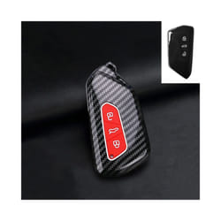 Car Key Case Cover For VW Volkswagen Golf 8 MK8 ID.3 ID.4 For Skoda Octavia - Red