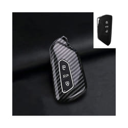 Car Key Case Cover For VW Volkswagen Golf 8 MK8 ID.3 ID.4 For Skoda Octavia - Black
