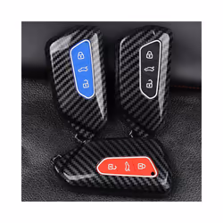 Car Key Case Cover For VW Volkswagen Golf 8 MK8 ID.3 ID.4 For Skoda Octavia - Blue