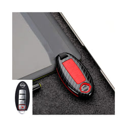 Car Remote Key Case Cover For Nissan Rogue XTrail T32 T31 Qashqai J11 - D Carbon Red