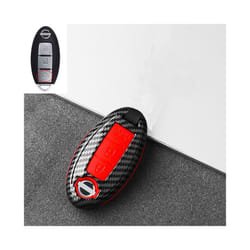 Car Remote Key Case Cover For Nissan Rogue XTrail T32 T31 Qashqai J11 - B Carbon Red