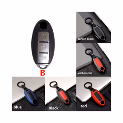 Car Remote Key Case Cover For Nissan Rogue XTrail T32 T31 Qashqai J11 - B Carbon Red