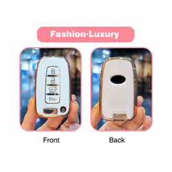 4 Buttons Car Key Case Cover for Kia EQUUS 2012 Optima K5 2011 Forte - grey shell