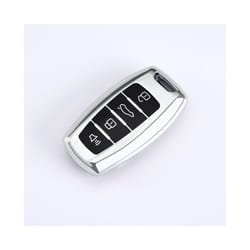 Car TPU Key Case Cover Key Shell Fob Keychain for Great Wall Poer Pao - Silver