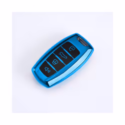 Car TPU Key Case Cover Key Shell Fob Keychain for Great Wall Poer Pao - Blue