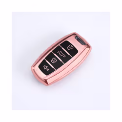 Car TPU Key Case Cover Key Shell Fob Keychain for Great Wall Poer Pao - Pink