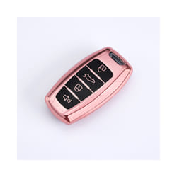 Car TPU Key Case Cover Key Shell Fob Keychain for Great Wall Poer Pao - Pink