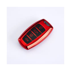 Car TPU Key Case Cover Key Shell Fob Keychain for Great Wall Poer Pao - Red