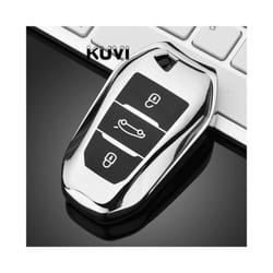 TPU Car Remote Key Full Cover Case For Peugeot 508 301 2008 3008 4008 - Sliver