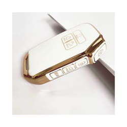NEW 7 Button TPU Car Remote Key Case Cover Shell For Kia Carnival 2021 - White