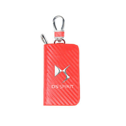 Leather Car Key Protection Shell Bag Carbon Filber Car Key Case For Citroen - Carbon Filber