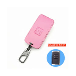 Latest 100% Leather Key Holder Key Cover For Renault Koleos Protector - pink