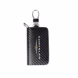 Leather Car Keychain Case Carbon Fiber Style Car Key Case Cover Shell - Carbon Filber