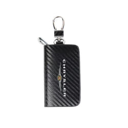 Leather Car Keychain Case Carbon Fiber Style Car Key Case Cover Shell - Carbon Filber
