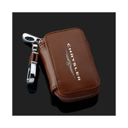 Leather Car Keychain Case Carbon Fiber Style Car Key Case Cover Shell - Leather