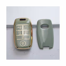6 Buttons Soft TPU Car Key Case Cover for KIA Sorento Sedona 2020 Grand - green key cover