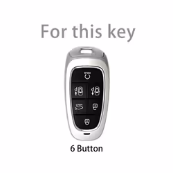 New Electroplated TPU Car Key Cover for Hyundai Santa Fe Tucson 2022 - Number Card