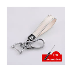 Soft TPU Car Remote Key Case Cover Holder Shell Fob For Volkswagen VW - White Keychain