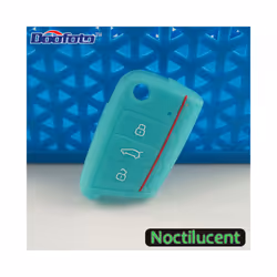 Car Key Cover Case Protect for VW Polo 2016 Golf 7 MK7 for Skoda Octavia - Luminous blue